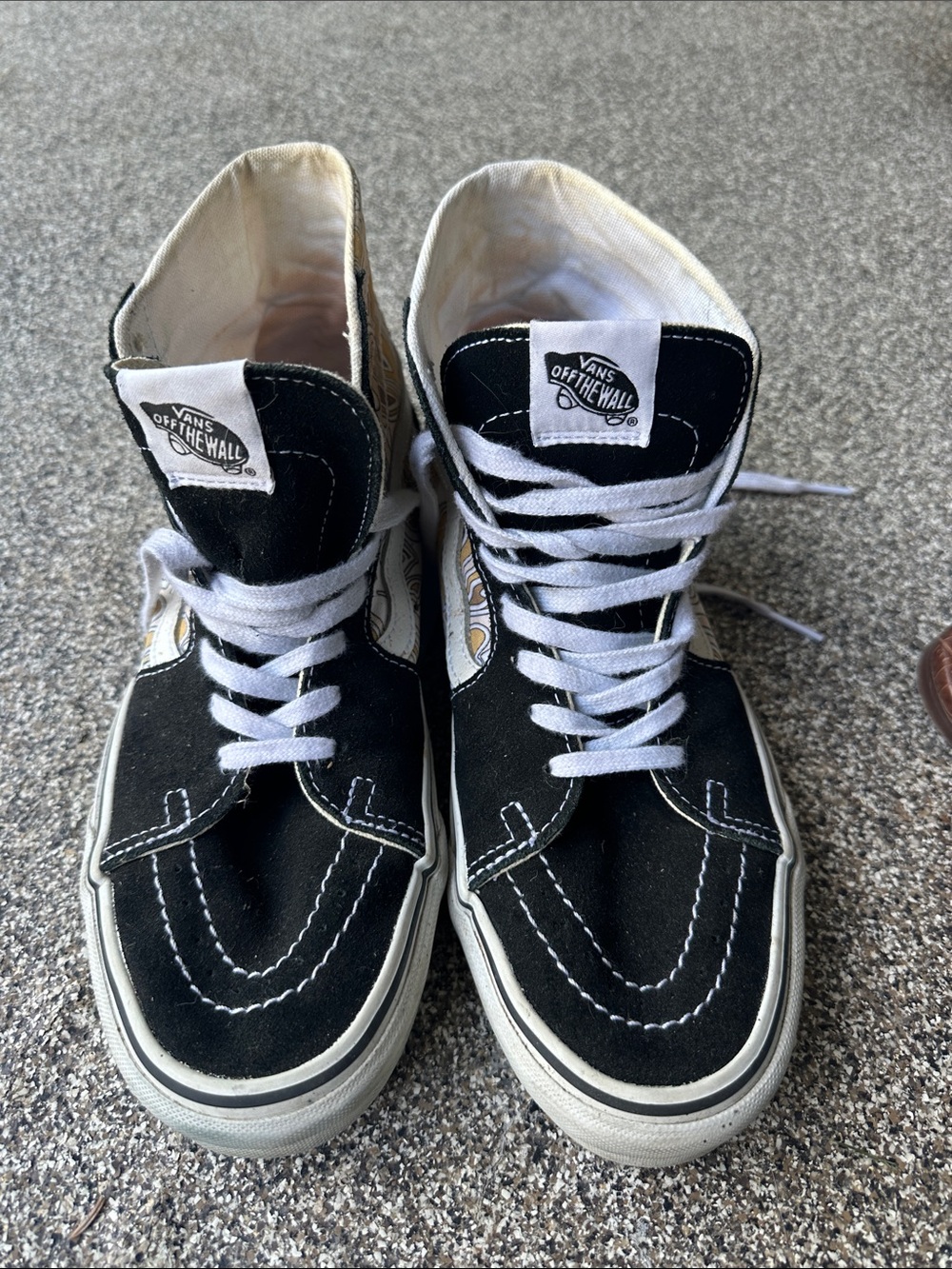 Vans Black High-Top Sneakers with White Laces